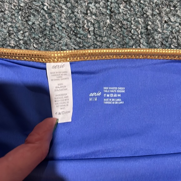 BRAND NEW with tags RARE Aerie reversible bikini high waist jet set beach Ikat - Picture 10 of 10